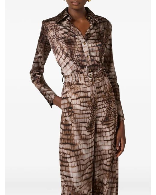 Elisabetta Franchi Brown Shirt