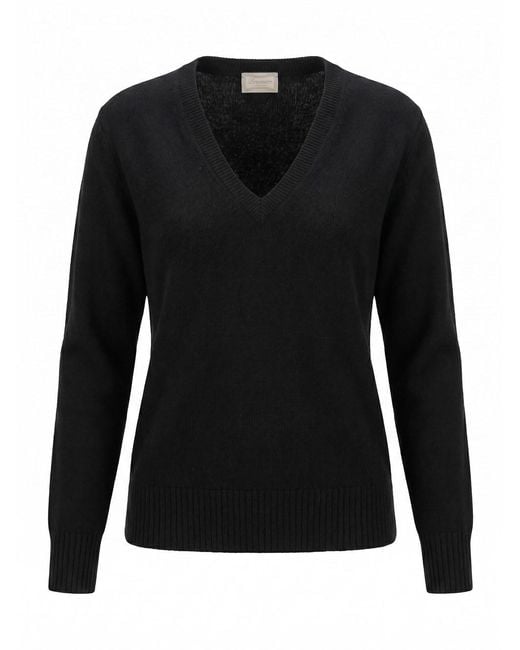 Drumohr Black V-Neck Sweater