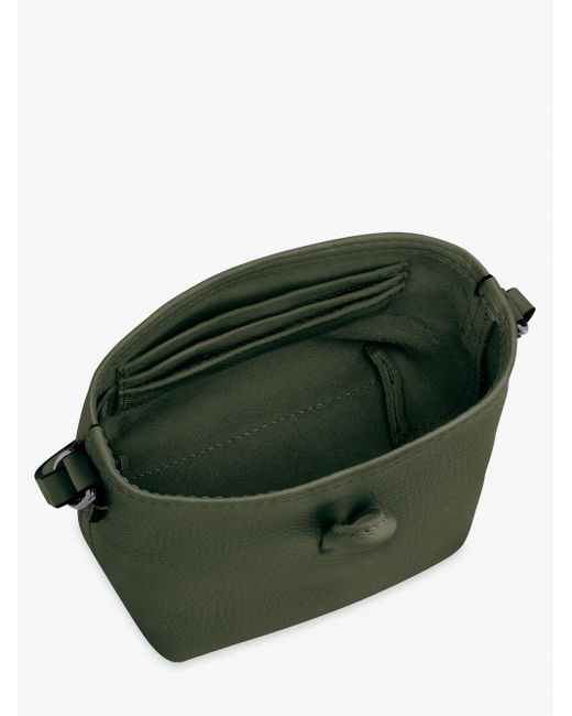 Longchamp Green `Roseau Essential` Extra Small Crossbody Bag