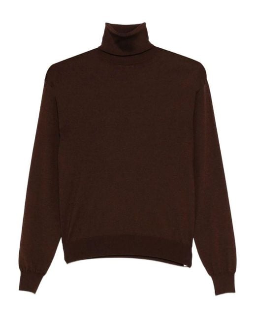 Saint Laurent Brown Turtle-Neck Sweater