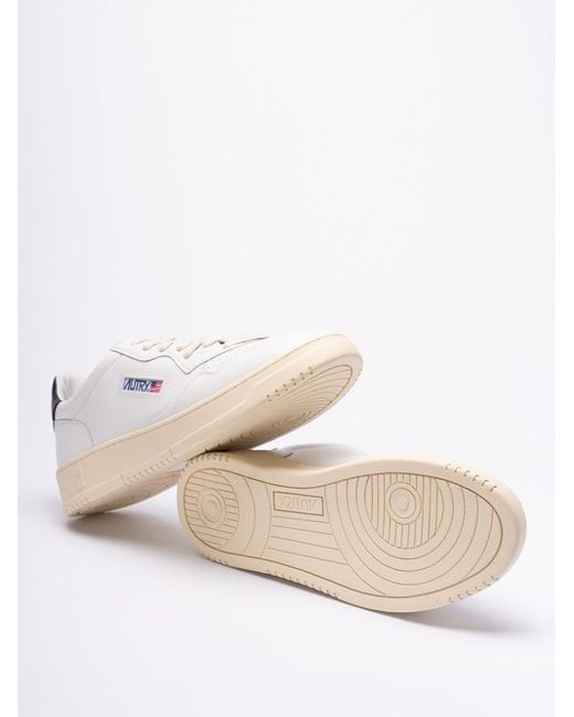 Autry White `Medalist Low` Sneakers for men