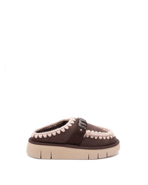 Mou Brown 'Bounce Clog Metal Logo'