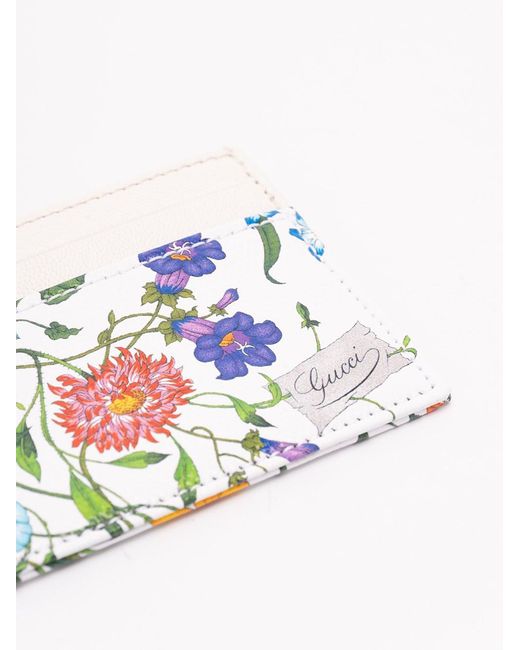 Gucci White 'Essence Flora' Cardcase