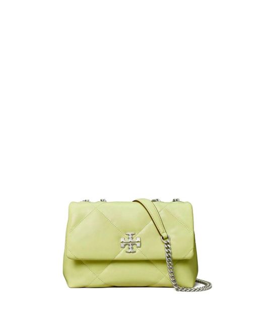 Tory Burch Green `Kira` Diamond Quilt Small Convertible Shoulder Bag