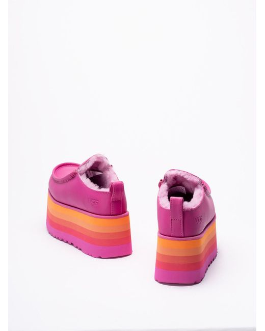 Ugg Pink `Urseen` Platform Loafers