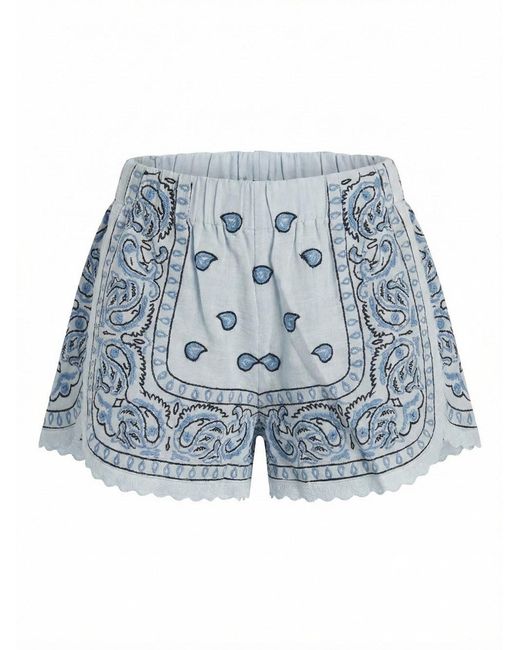 ORSINA Blue Bandana Shorts