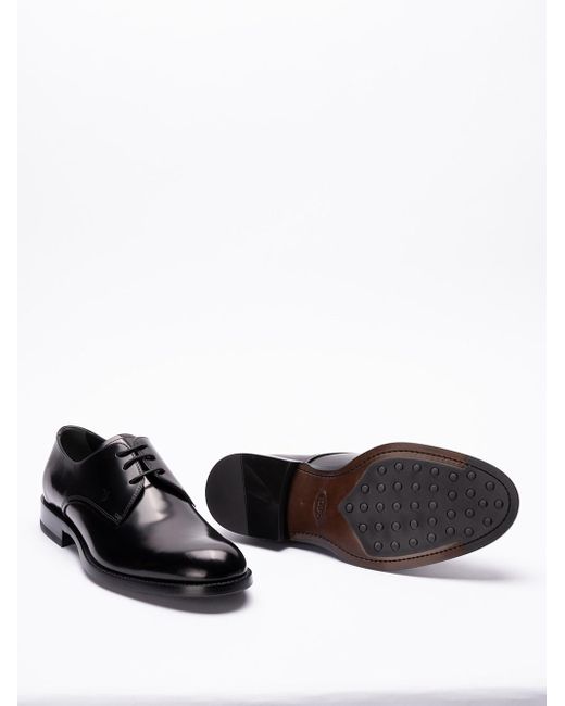 Tod's Black Lace-Up Shoes for men