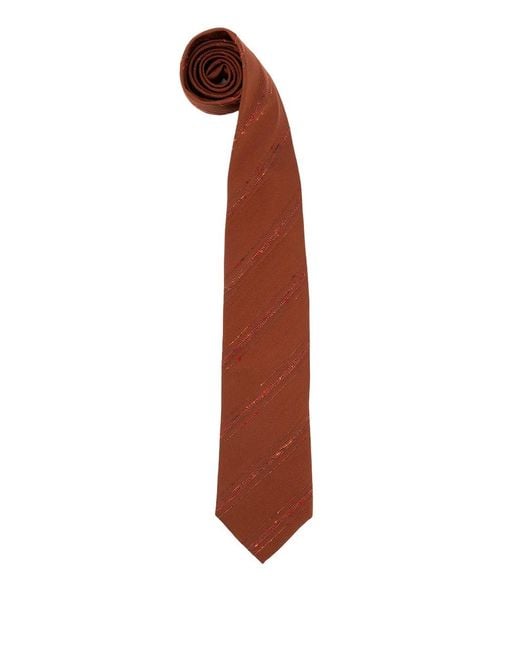 Brunello Cucinelli Brown Tie for men