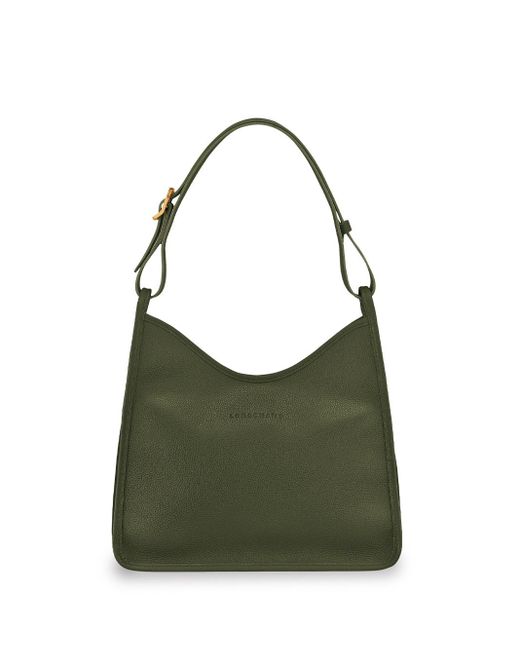 Longchamp Green Le Foulonné Medium Leather Shoulder Bag