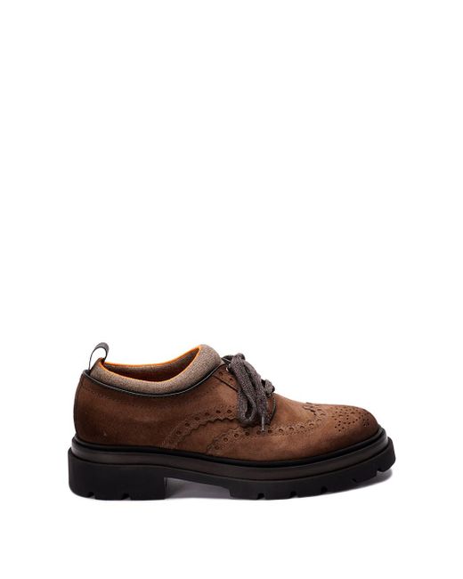 Santoni Brown 'Rhea' Lace-Ups for men
