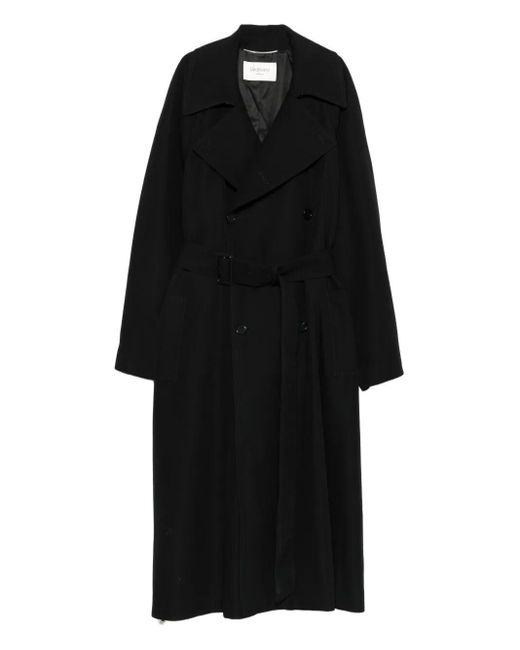 Saint Laurent Black Raglan Coat for men
