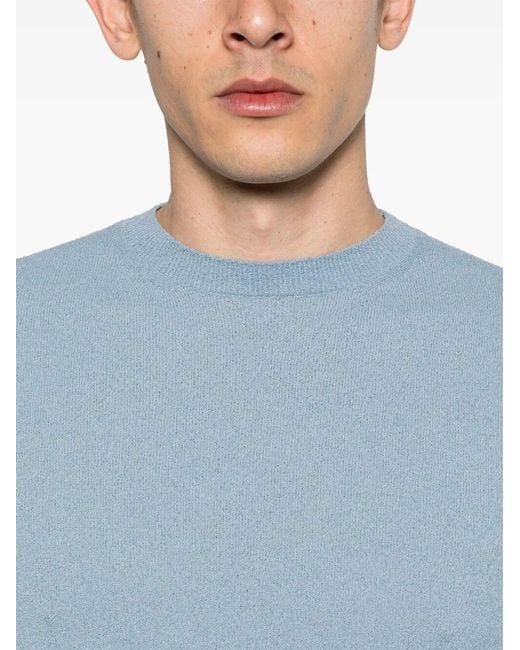 Drumohr Blue Long Sleeve Crew-Neck Sweater for men