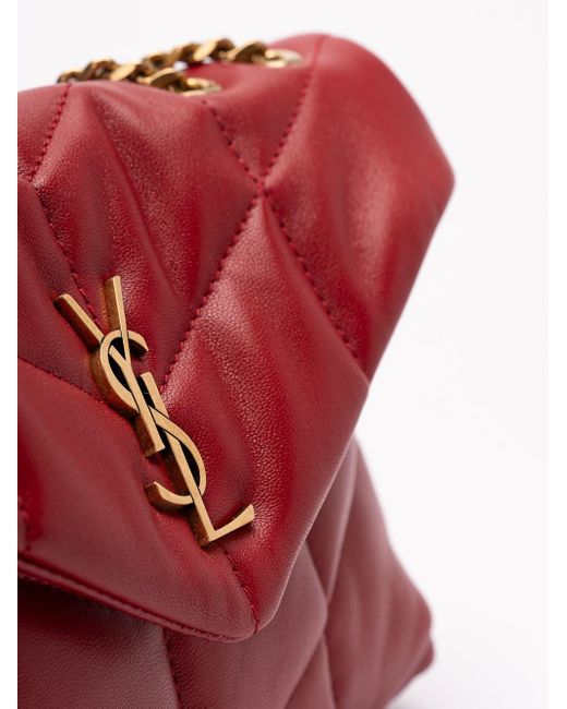 Saint Laurent Red 'Puffer' Toy Bag