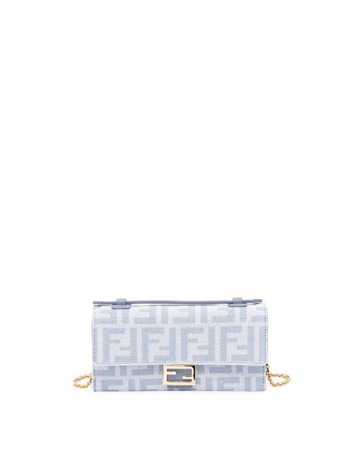 Fendi White 'Continental With Chain' Bag