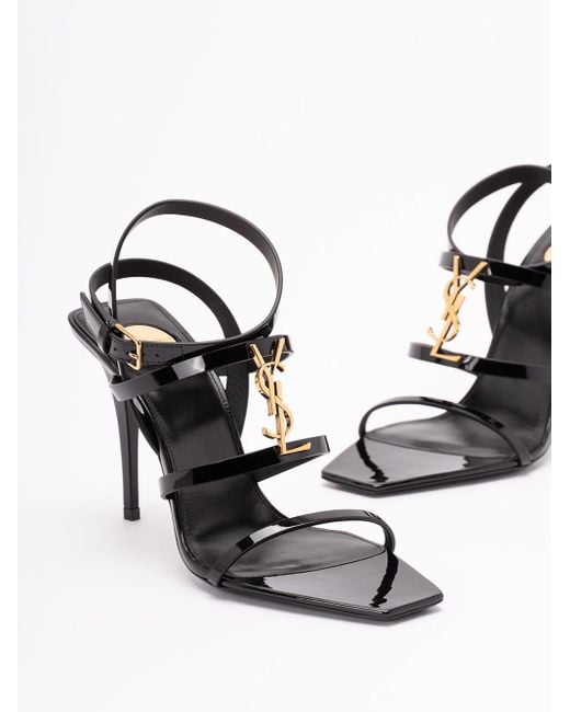 Saint Laurent White 'Cassandra' Sandals
