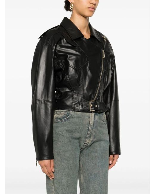 Leather Jacket di Blugirl Blumarine in Black