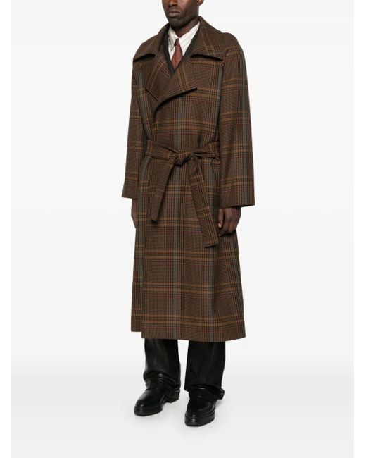 Saint Laurent Brown Raglan Coat for men