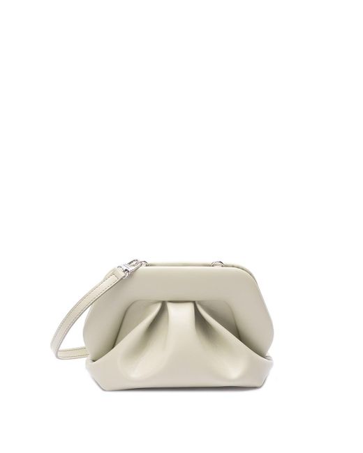 THEMOIRÈ White `Gea Vegan Fabric` Clutch Bag