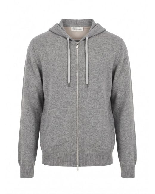 Brunello Cucinelli Gray Cardigan for men