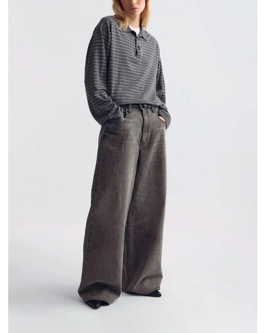 Nili Lotan Gray 'Foley' Polo Neck