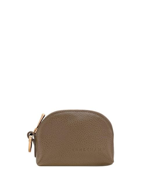 Longchamp Brown 'Le Foulonné' Coin Purse
