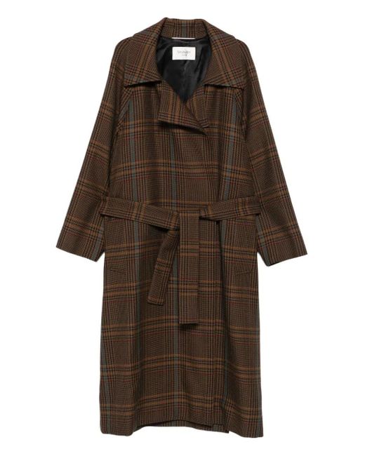 Saint Laurent Brown Raglan Coat for men