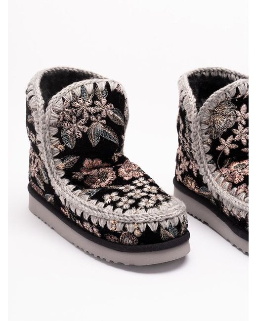 Mou Black 'Eskimo 18 Velvet' Boots