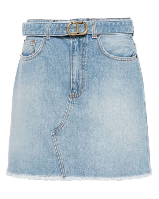 Twin Set Blue Denim Mini Skirt