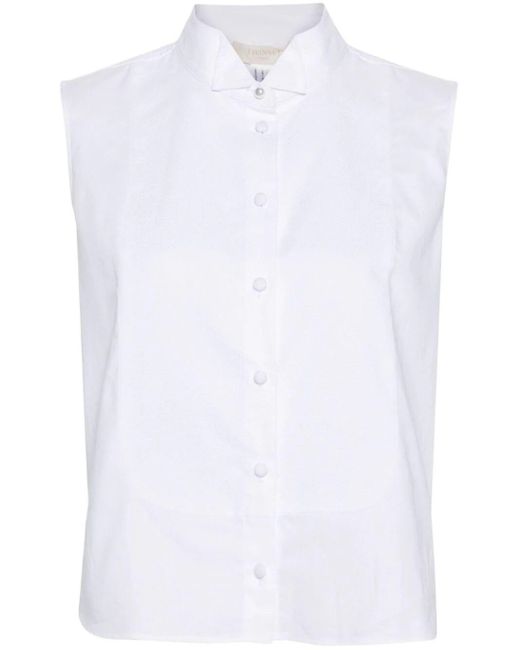 Twin Set White Sleeveless Shirt
