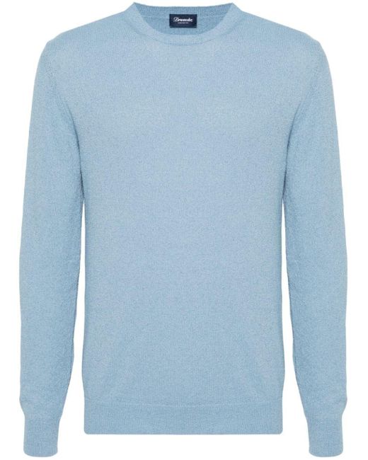 Drumohr Blue Crew-Neck Sweater for men
