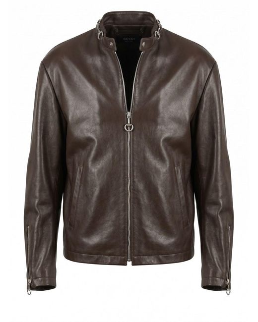 Gucci Black Bull Leather Jacket for men