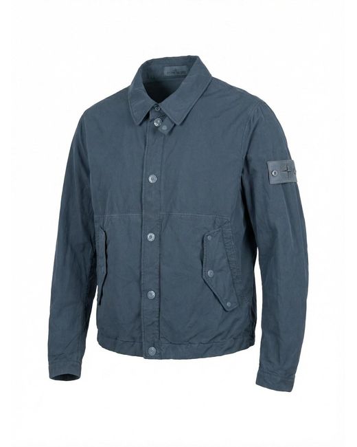 Stone Island Blue 'David Light-Tc' Ghost' Jacket for men