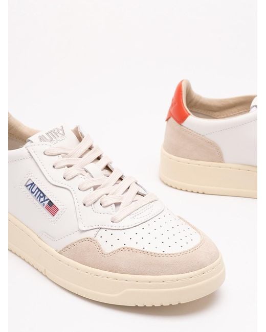 Autry Pink 'Medalist' Low Sneakers for men