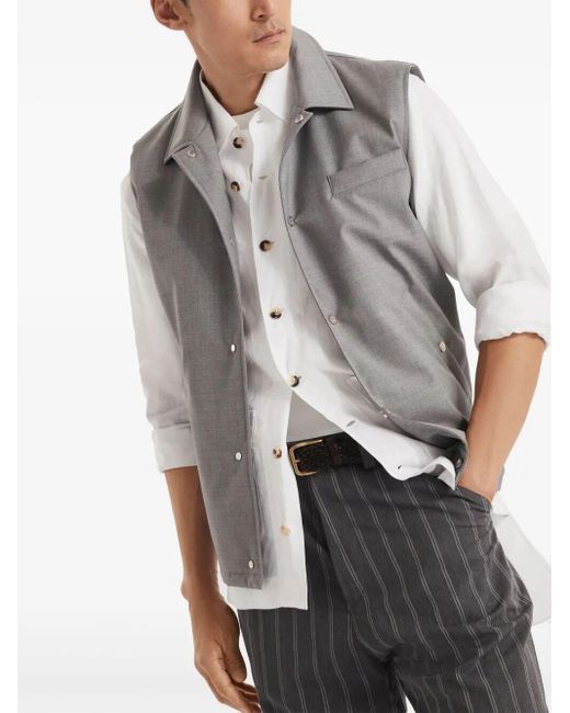 Brunello Cucinelli Blue Shirt for men