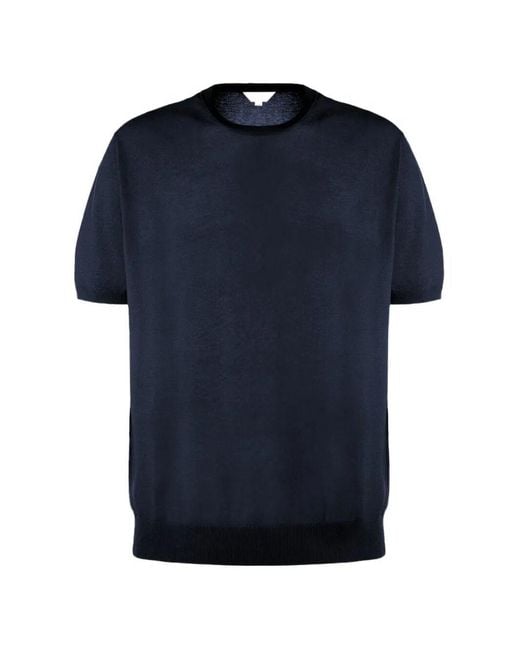 Malo Blue Cotton Round Neck for men
