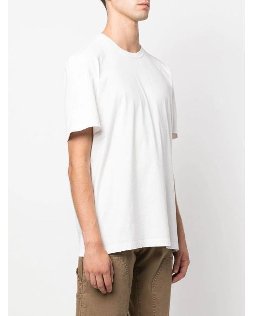 Golden Goose Deluxe Brand White Logo T-shirt In Cotton for men