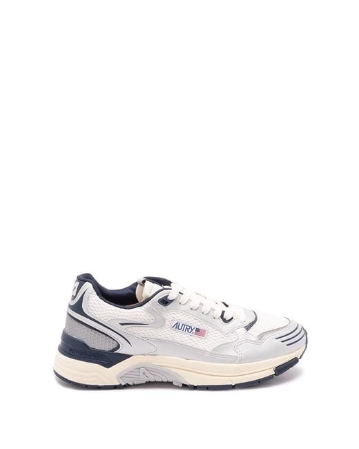 Autry White 'Hyperway' Low Sneakers for men