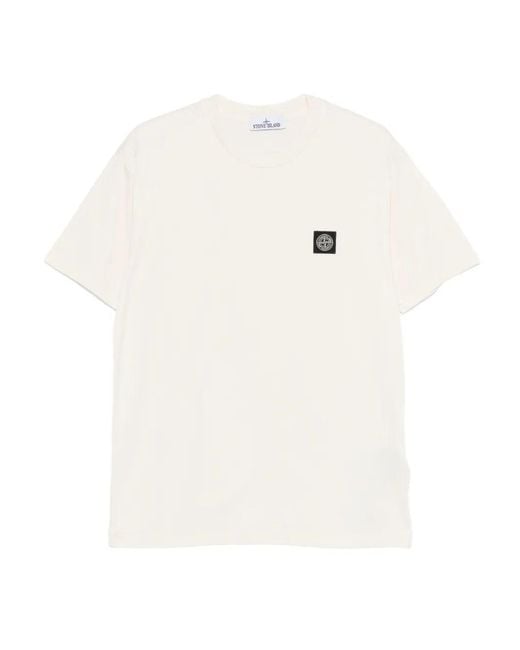 Stone Island White Patch T-Shirt for men