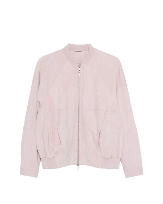 Desa Nineteenseventytwo Pink Draped Bomber Oversize Jacket