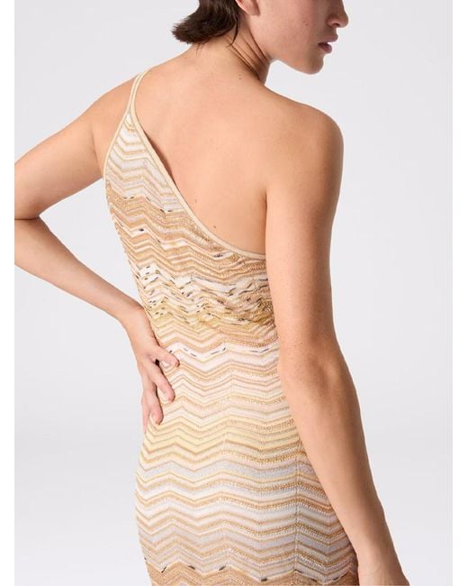 Missoni White Long One-Shoulder Dress