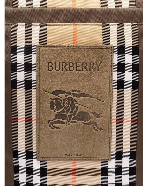 Burberry Brown 'Ekd Label' Tote for men