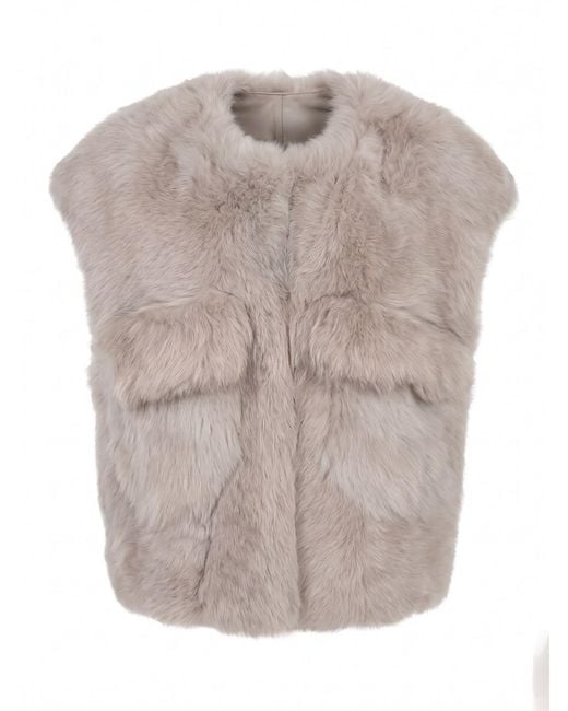 Manzoni 24 Gray Shearling Vest