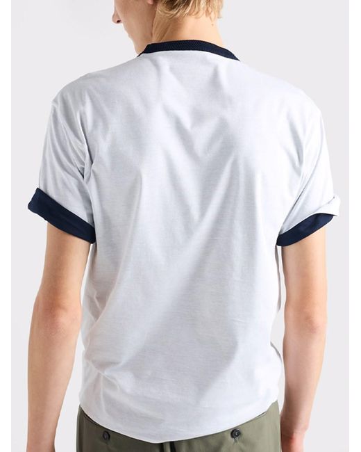 Prada White Reversible Cotton T-Shirt for men