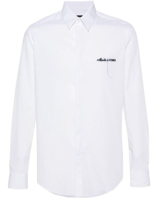 Fendi White Formal Shirts for men