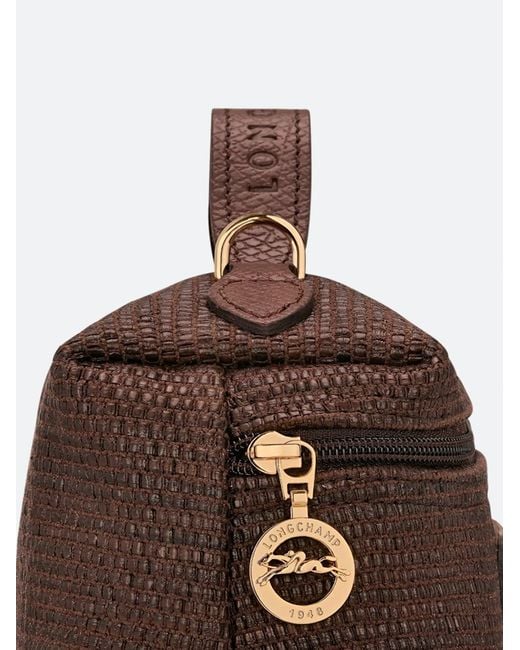 Longchamp Brown 'Le Panier Pliage' Extra Small Crossbody