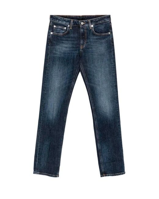 Dondup Blue 'Coco' Slim 5-Pocket Jeans