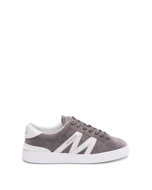 Moncler White `Monaco M` Low-Top Sneakers for men