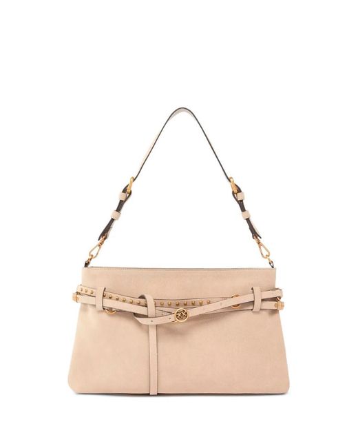 Pinko Natural Classic Suede Belt Bag