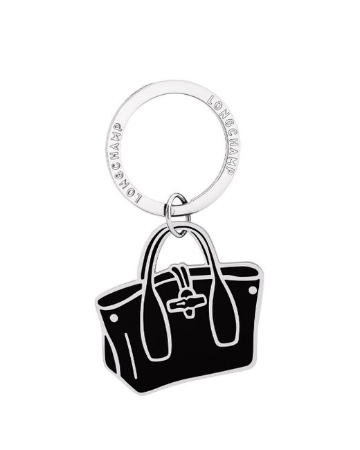 Longchamp White `Roseau` Key Ring