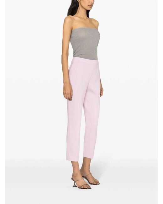 Pantaloni sartoriali crop di Pinko in Pink